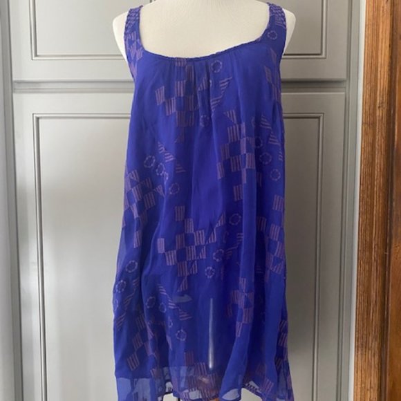 On hold Tt Collection Beautful Purple Silk Dress - Picture 5 of 14